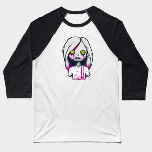 Emo Zombie Girl Baseball T-Shirt